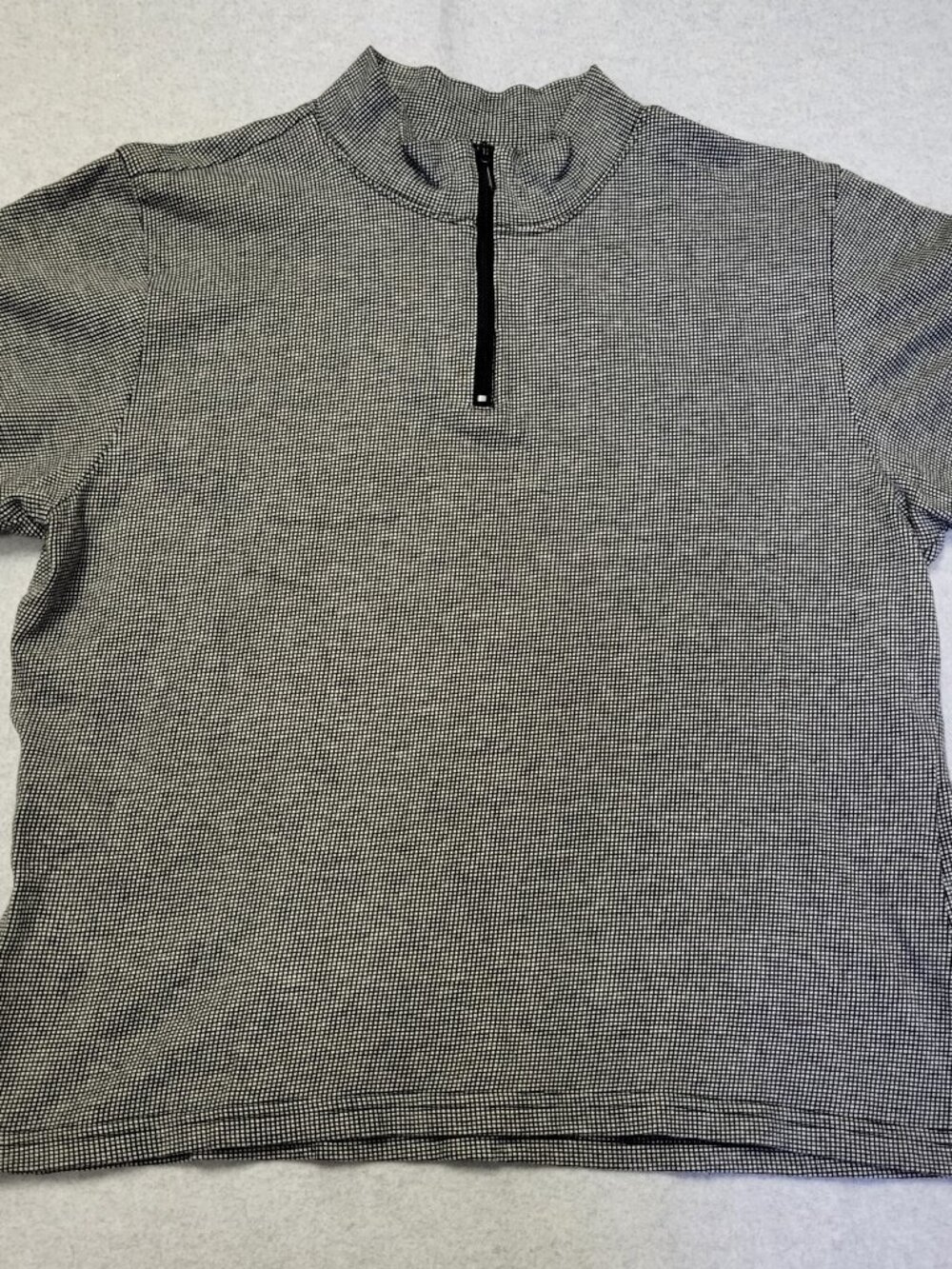 Liz Claiborne Lizwear Women's Gray Black Polo Blouse PL